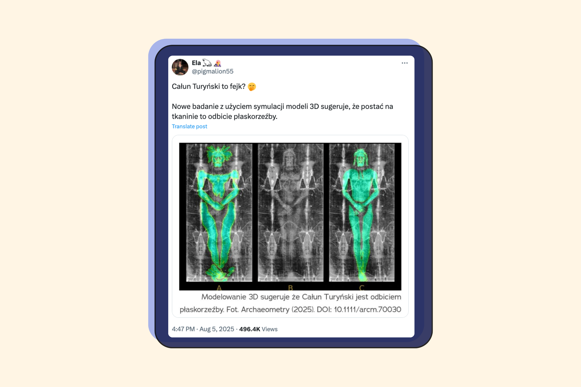 Całun Turyński to fejk? Sprawdzamy, co pokazuje najnowsze badanie