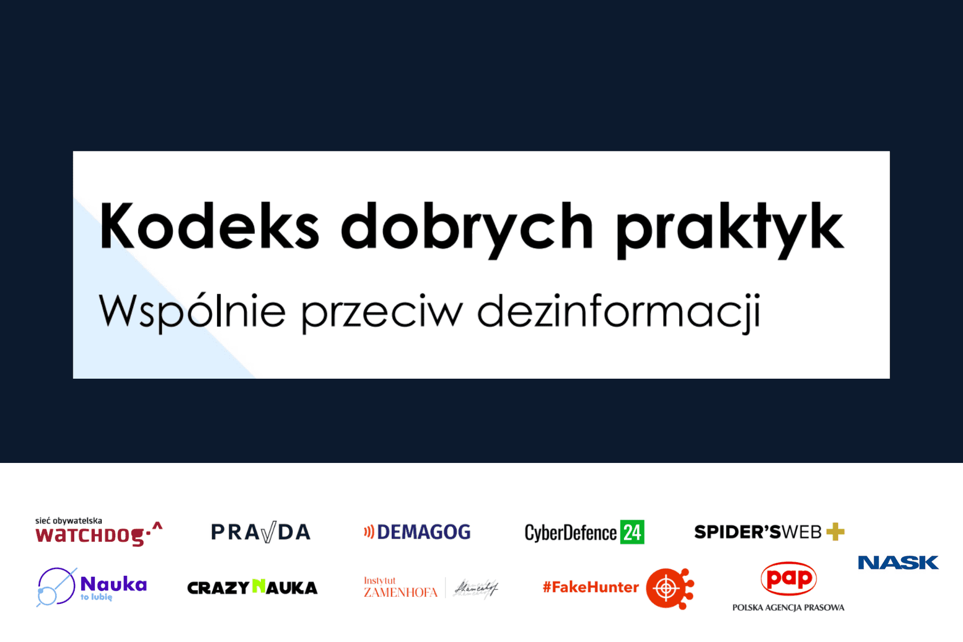 Razem przeciwko dezinformacji! Przedstawiamy Kodeks Dobrych Praktyk