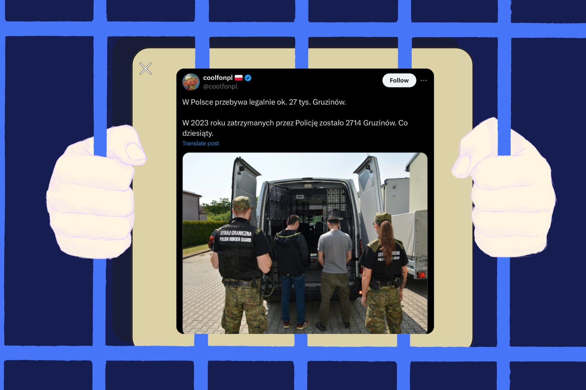 Co dziesiąty Gruzin w Polsce zatrzymany przez policję? Sprawdzamy