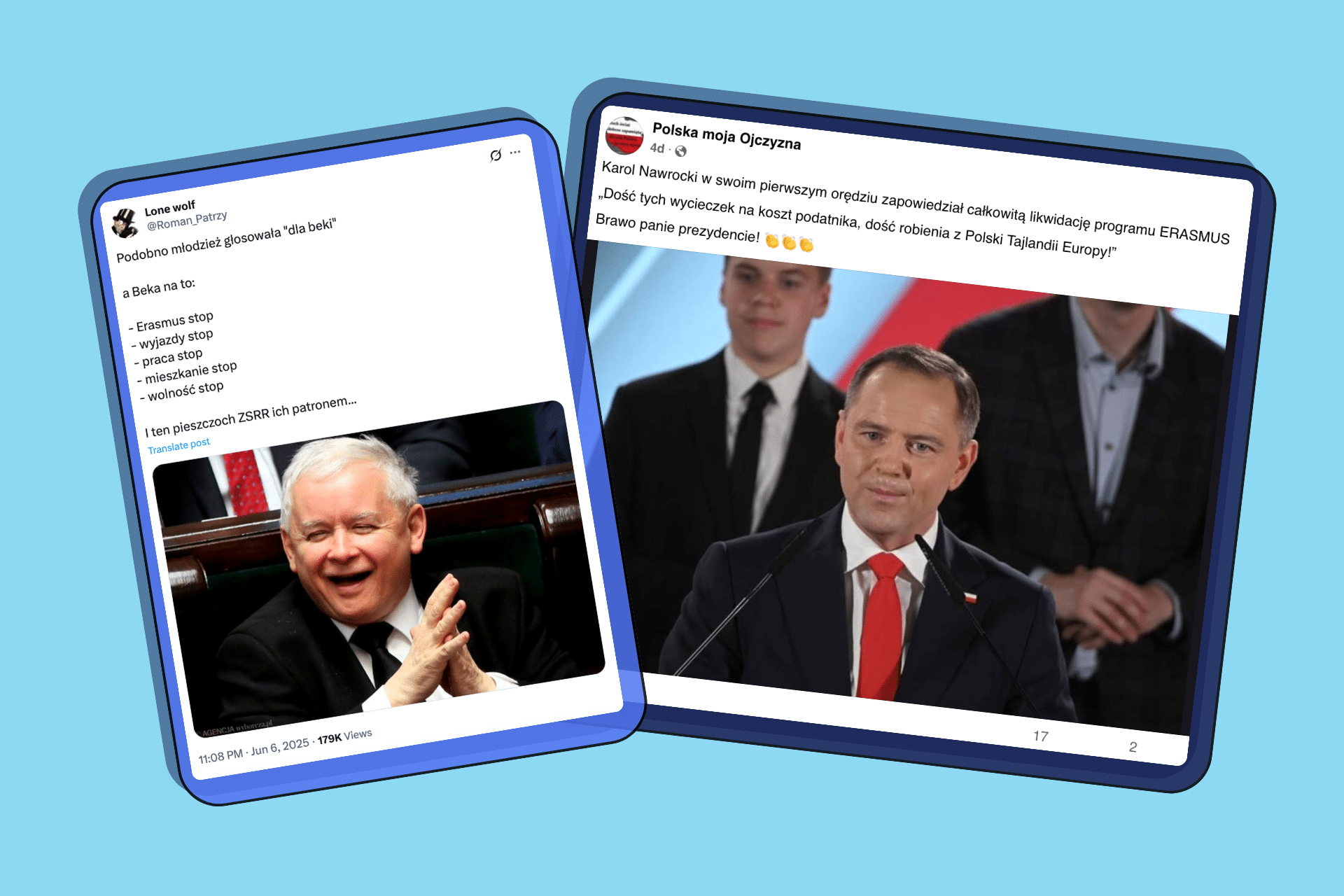 Karol Nawrocki nie zapowiedział całkowitej likwidacji programu Erasmus w swoim pierwszym orędziu