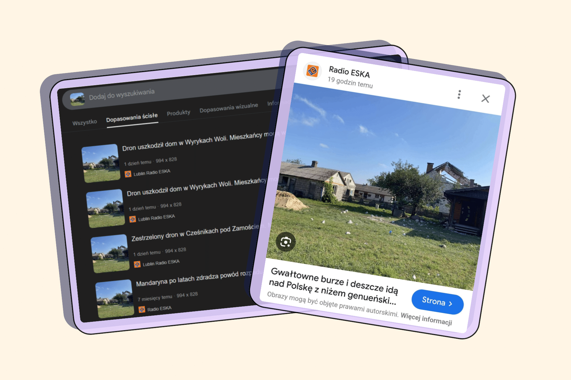 Dom w Wyrykach Woli zniszczony przez burzę, a nie drona? Nic podobnego