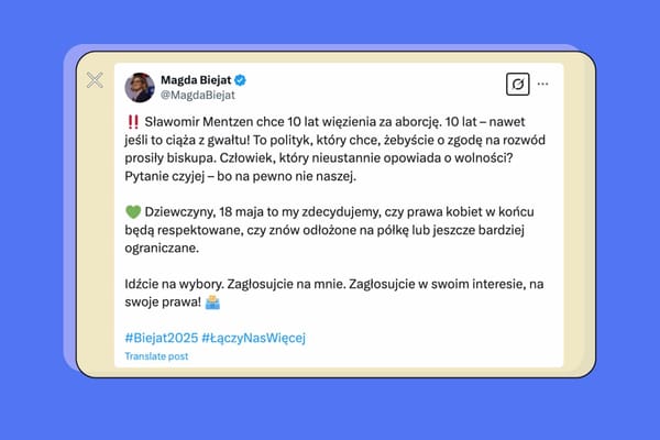 Mentzen chce 10 lat więzienia za aborcję? Sprawdzamy.