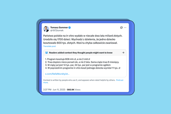 Koszt rządowego programu in vitro wynosi 600 tys. złotych na dziecko? To błędne obliczenia