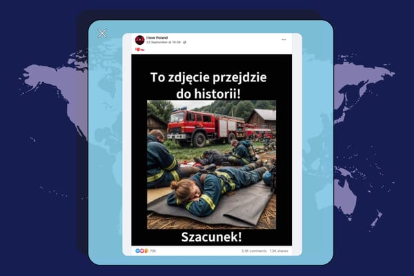 Czy to viralowe zdjęcie strażaków jest prawdziwe?